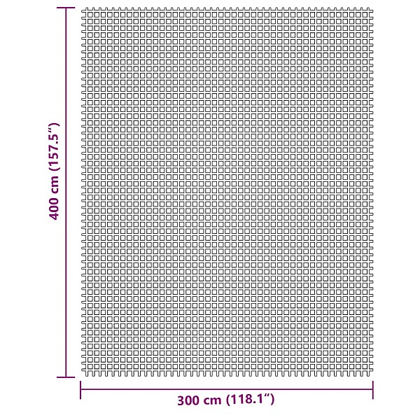 kempinga grīdas paklājiņš, krēmkrāsas, 4x3 m