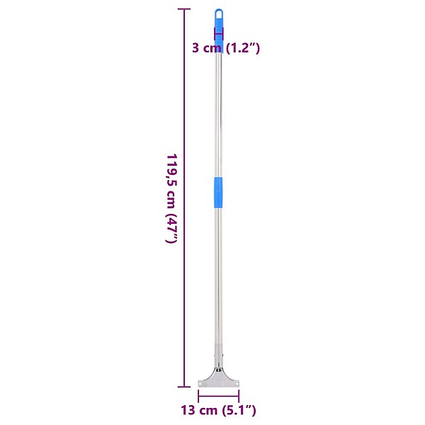 grīdas tīrītāja rokturi, 5 gab., 119,5 cm, tērauds un plastmasa