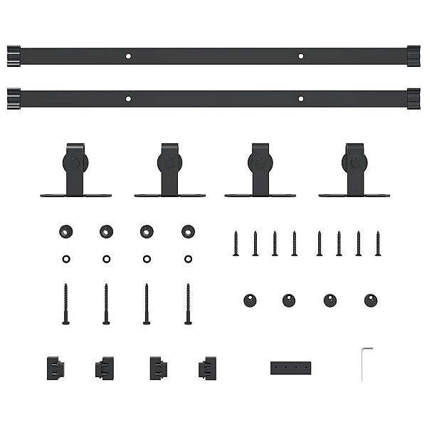 bīdāmo skapju durvju komplekts 122 cm oglekļa tērauds