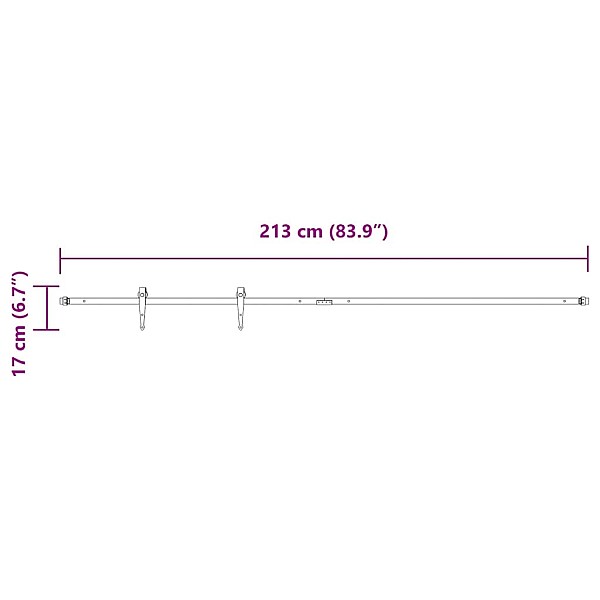 bīdāmo skapju durvju komplekts 213 cm oglekļa tērauds