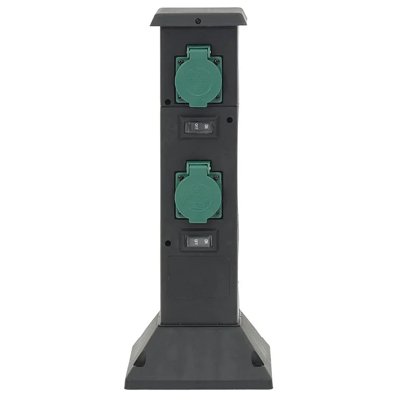 Lauko lizdo kolonėlė, juoda ir žalia, 16x16x39,5cm, 4 krypčių Lauko lizdo kolonėlė, juoda ir žalia, 16x16x39,5cm, 4 krypčių