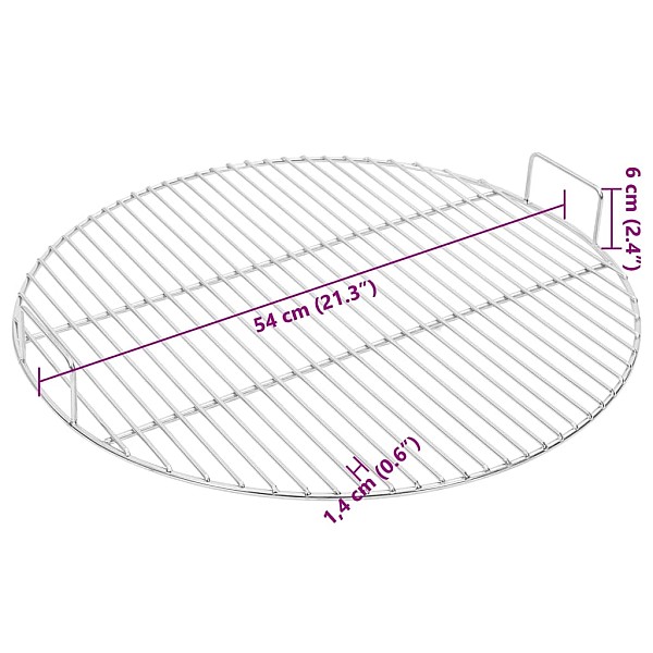 grila reste, apaļa, Ø54 cm, 304. klases nerūsējošais tērauds