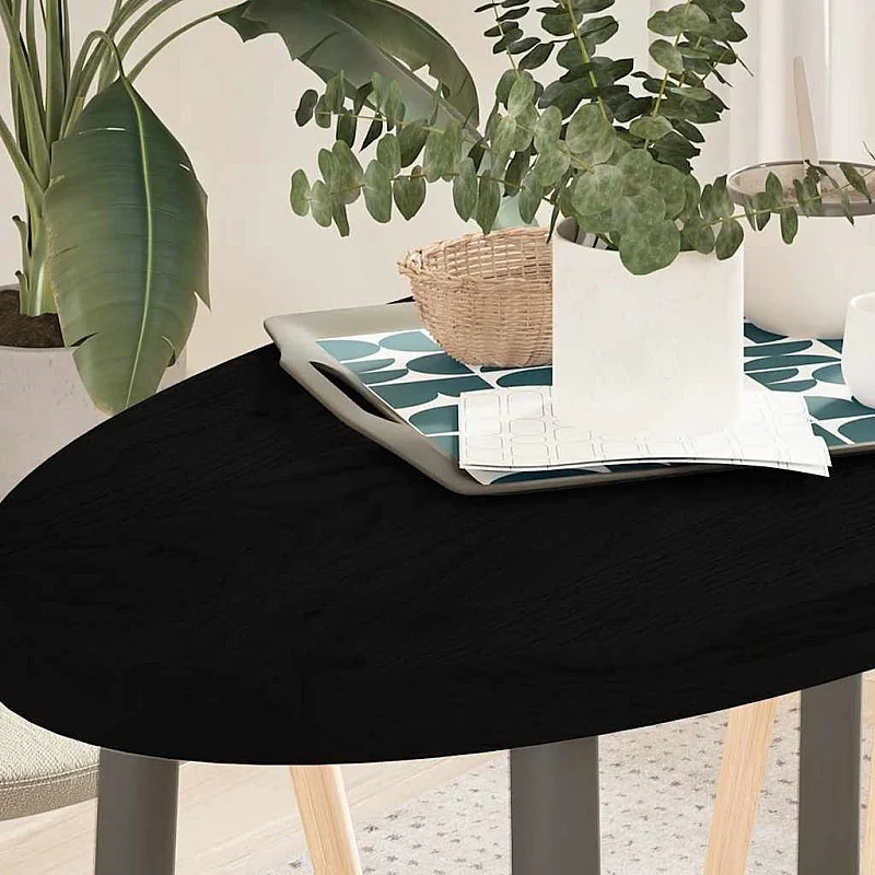 galda virsma, tumši brūna, 100x50x4 cm, ozola masīvkoks, ovāls