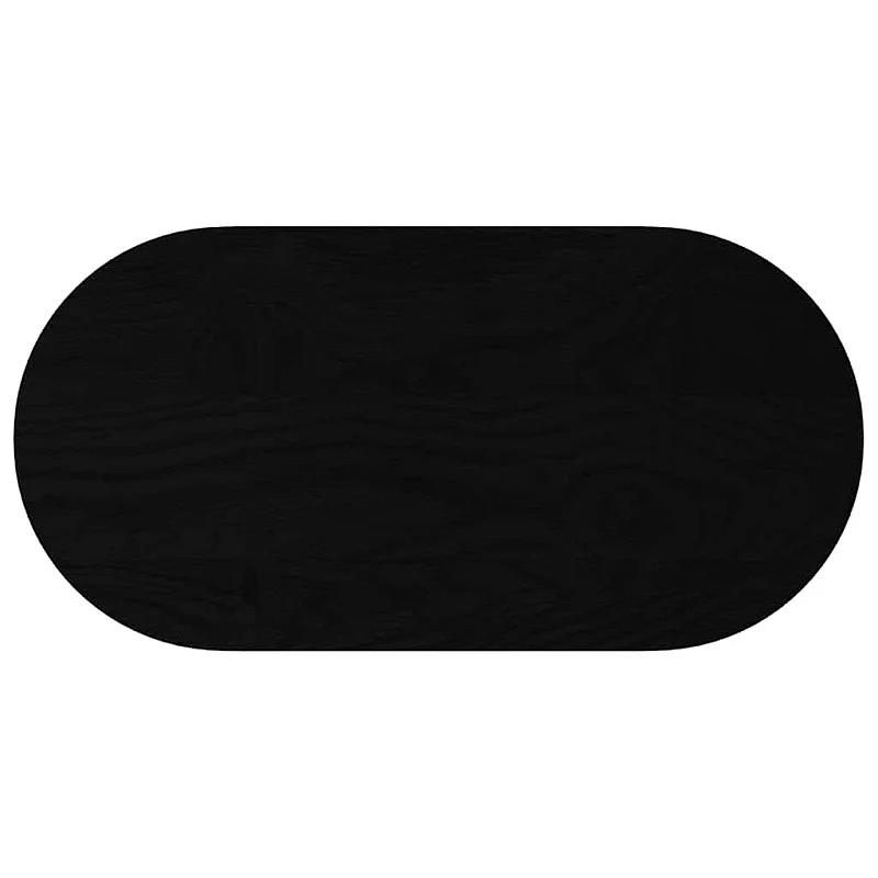 Stalviršis, tamsiai rudas, 80x40x4 cm, ąžuolo masyvas, ovalo