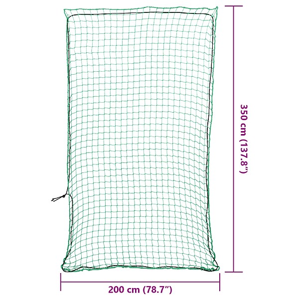 piekabes tīkls ar elastīgu auklu, zaļš, 3,5x2 m, polipropilēns