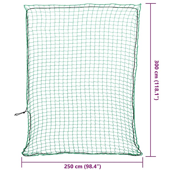 piekabes tīkls ar elastīgu auklu, zaļš, 3x2,5 m, polipropilēns