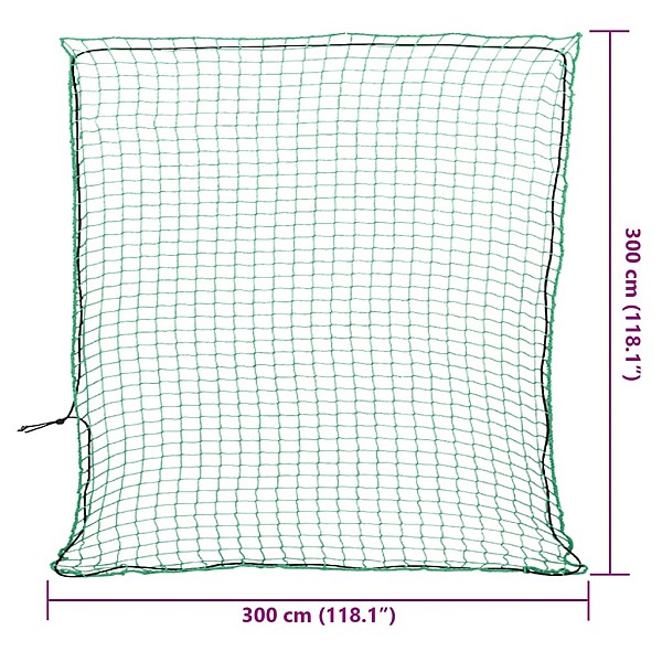 piekabes tīkls ar elastīgu auklu, zaļš, 3x3 m, polipropilēns