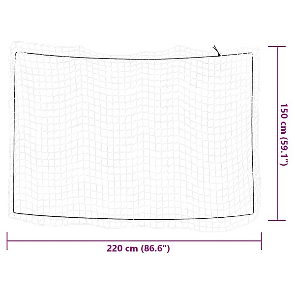 piekabes tīkls ar elastīgu auklu, balts,2,2x1,5m, polipropilēns
