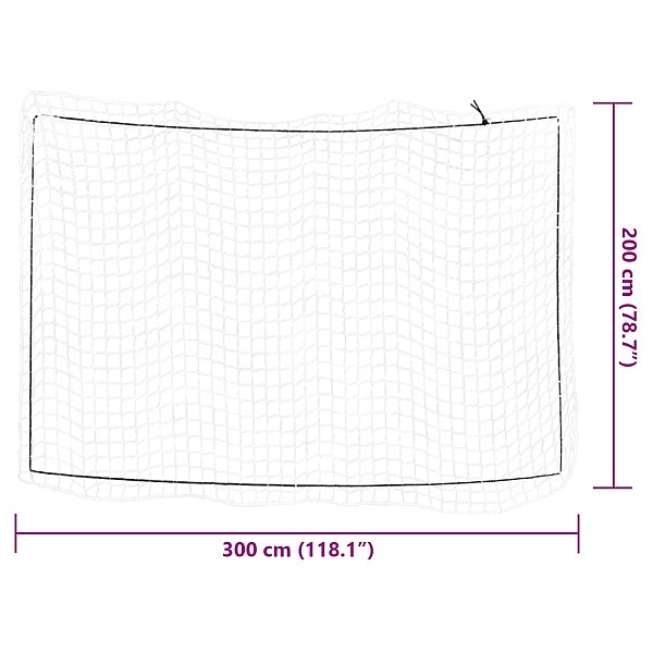 piekabes tīkls ar elastīgu auklu, balts, 3x2 m, polipropilēns