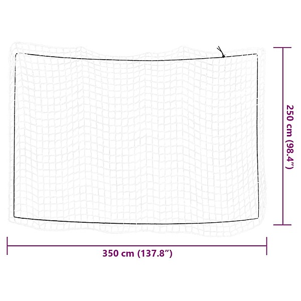 piekabes tīkls ar elastīgu auklu, balts,3,5x2,5m, polipropilēns