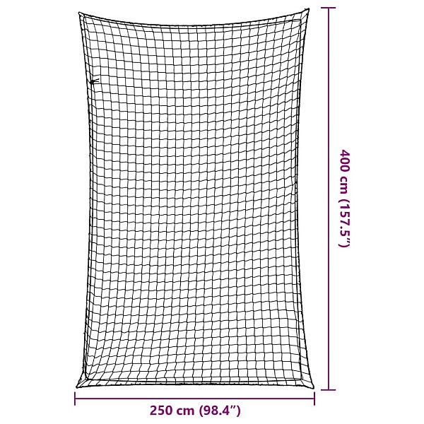 piekabes tīkls ar elastīgu auklu, melns, 4x2,5 m, polipropilēns
