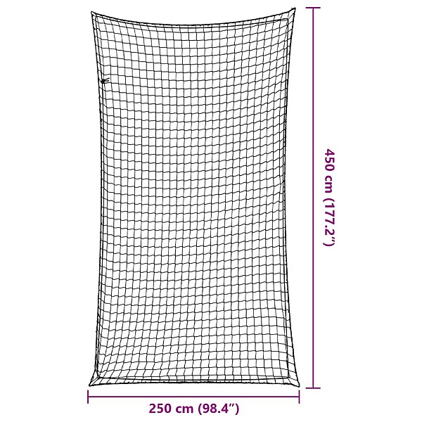 piekabes tīkls ar elastīgu auklu, melns,4,5x2,5m, polipropilēns