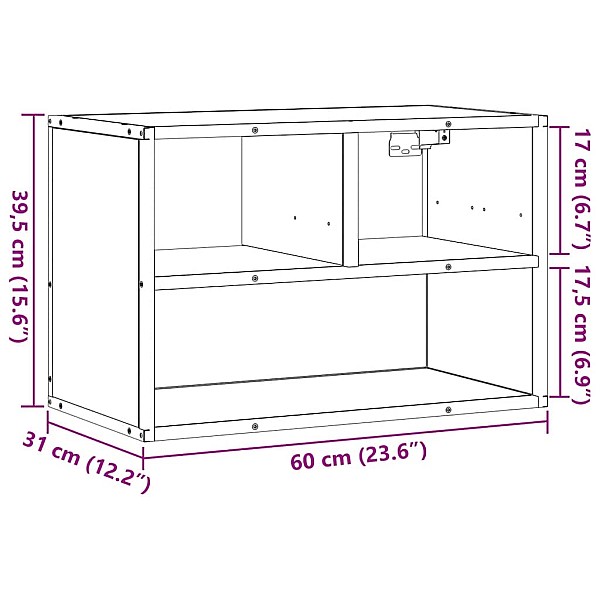 TV skapītis, melns, 60x31x39,5 cm, konstruēts koks, metāls