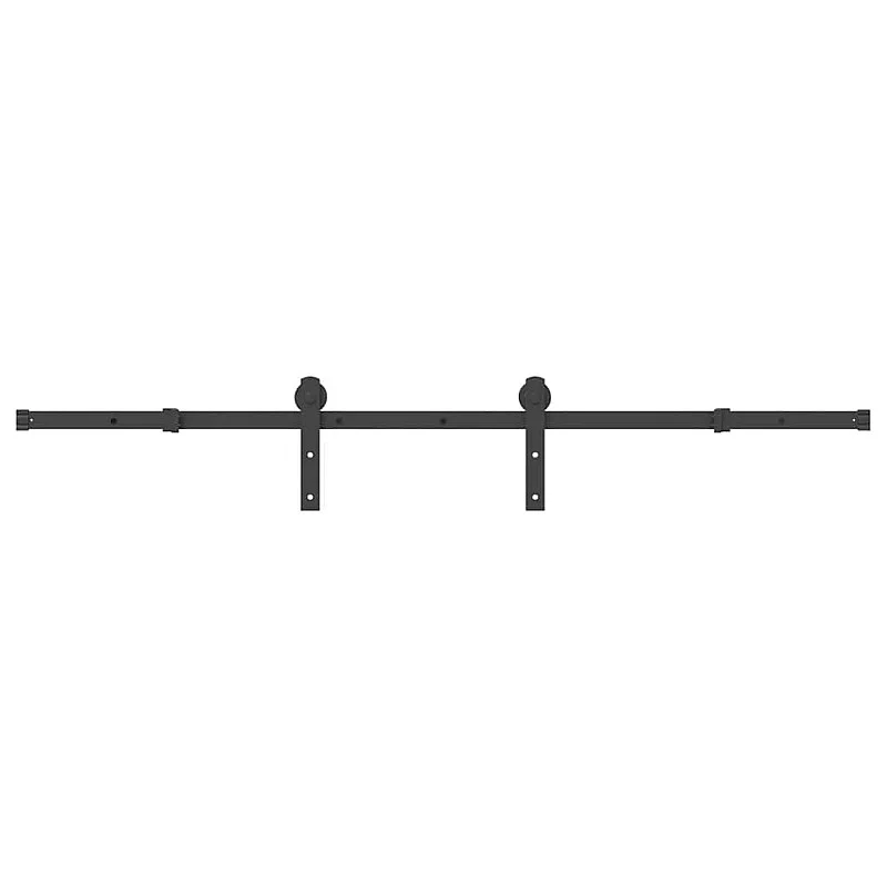 Stumdomų durų įrangos rinkinys, juodos spalvos, 183cm, plienas