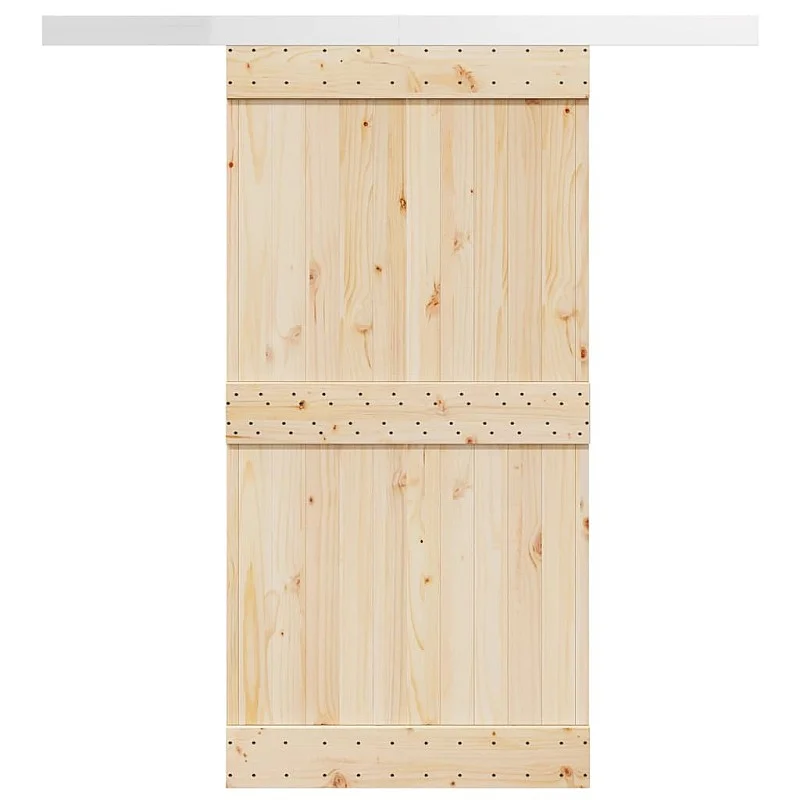 Stumdomų durų įrangos rinkinys, juodos sp., 200cm