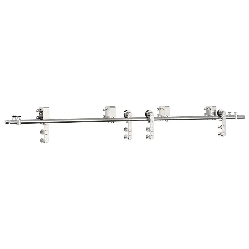 Stumdomų durų įrangos rinkinys, sidabr., 200cm, nerūd. plien.