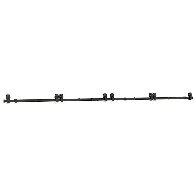 Stumdomų durų įrangos rinkinys, juodos sp., 366 cm, plienas