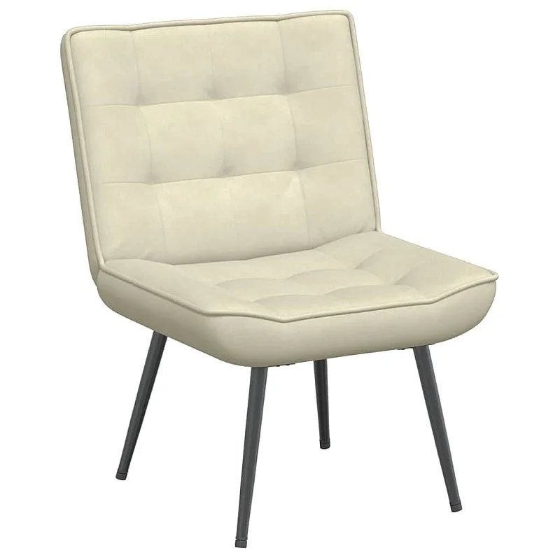 Relaxing Chair Cream 64x74x84 cm Velvet Relaxing Chair Cream 64x74x84 cm Velvet