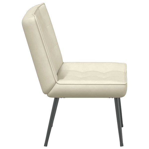 Relaxing Chair Cream 64x74x84 cm Velvet