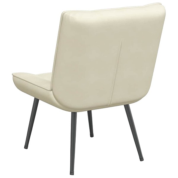 Relaxing Chair Cream 64x74x84 cm Velvet