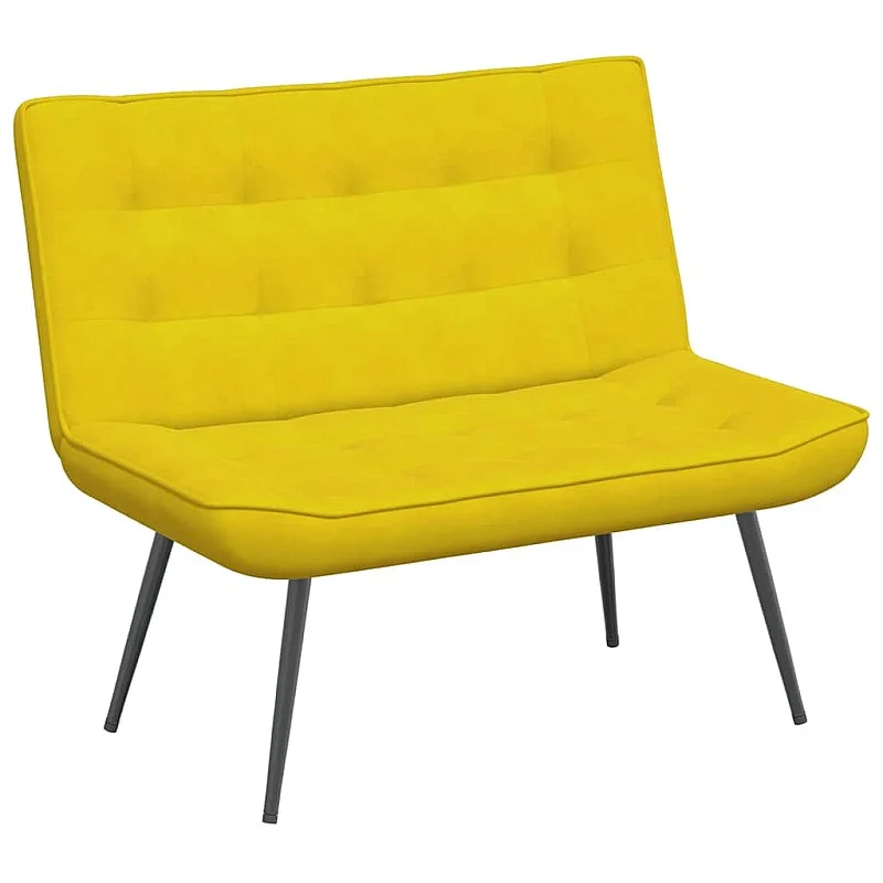 Suoliukas, geltonos spalvos, 110x74x84cm, aksomas Suoliukas, geltonos spalvos, 110x74x84cm, aksomas