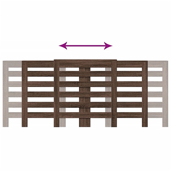 radiatora pārsegs, brūna ozola, 205x21,5x83,5 cm, koks