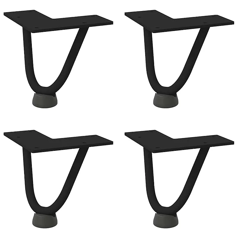 Plaukų segtukas stalo kojelės, 4 vnt., juoda, 10cm, plienas Plaukų segtukas stalo kojelės, 4 vnt., juoda, 10cm, plienas