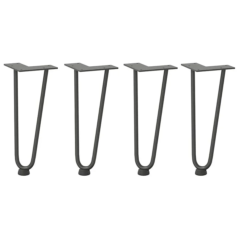 Plaukų segtukas stalo kojelės, 4 vnt., antracito, 30cm, plienas Plaukų segtukas stalo kojelės, 4 vnt., antracito, 30cm, plienas