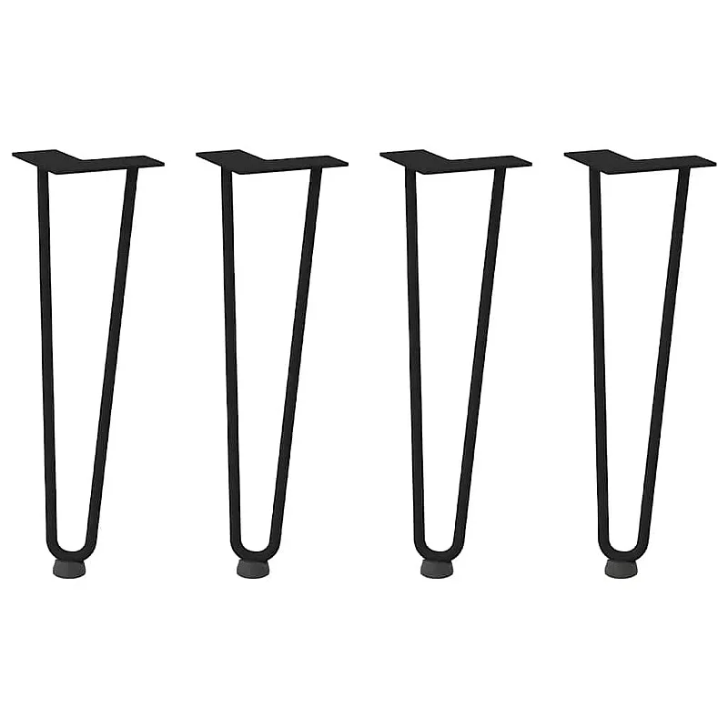 Plaukų segtukas stalo kojelės, 4 vnt., juoda, 42cm, plienas Plaukų segtukas stalo kojelės, 4 vnt., juoda, 42cm, plienas