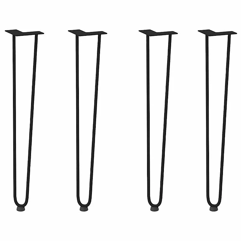 Plaukų segtukas stalo kojelės, 4 vnt., juoda, 72cm, plienas Plaukų segtukas stalo kojelės, 4 vnt., juoda, 72cm, plienas