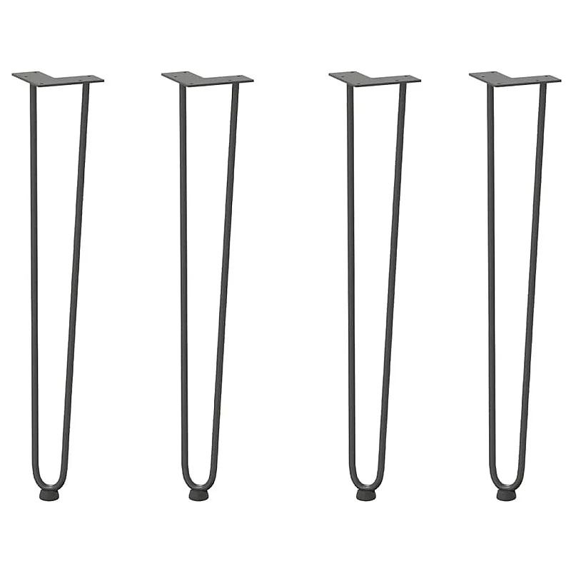 Plaukų segtukas stalo kojelės, 4 vnt., antracito, 72cm, plienas Plaukų segtukas stalo kojelės, 4 vnt., antracito, 72cm, plienas