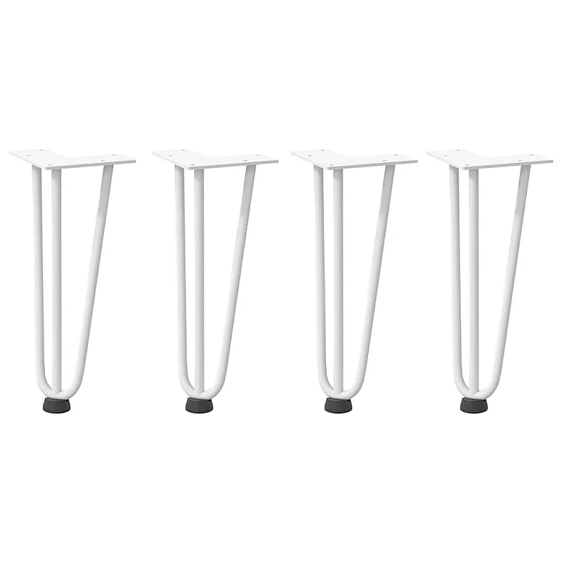 Plaukų segtukas stalo kojelės, 4 vnt., balta, 30cm, plienas Plaukų segtukas stalo kojelės, 4 vnt., balta, 30cm, plienas