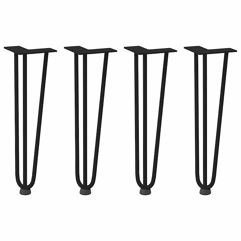 Plaukų segtukas stalo kojelės, 4 vnt., juoda, 42cm, plienas Plaukų segtukas stalo kojelės, 4 vnt., juoda, 42cm, plienas