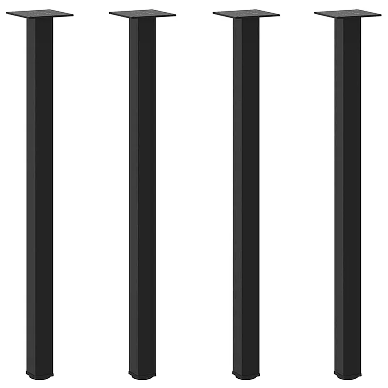 Kavos staliuko kojelės, 4 vnt., juoda, 72-74cm, plienas Kavos staliuko kojelės, 4 vnt., juoda, 72-74cm, plienas