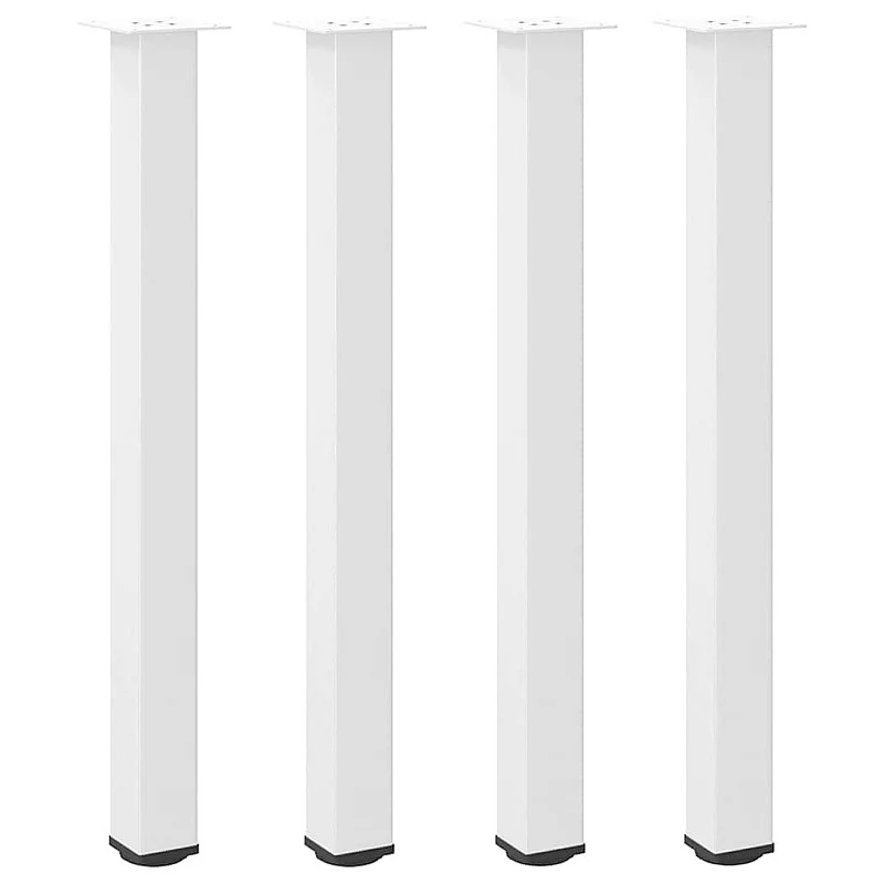 kafijas galdiņa kājas 4 gab. balta 100-102 cm tērauds