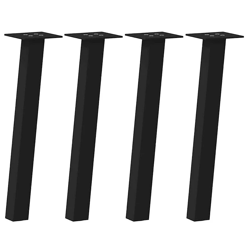 Kavos staliuko kojelės, 4 vnt., juoda, 42cm, plienas Kavos staliuko kojelės, 4 vnt., juoda, 42cm, plienas