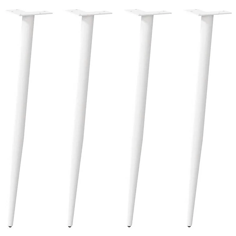 Kavos staliuko kojelės, 4 vnt., balta, 72-73cm, plienas