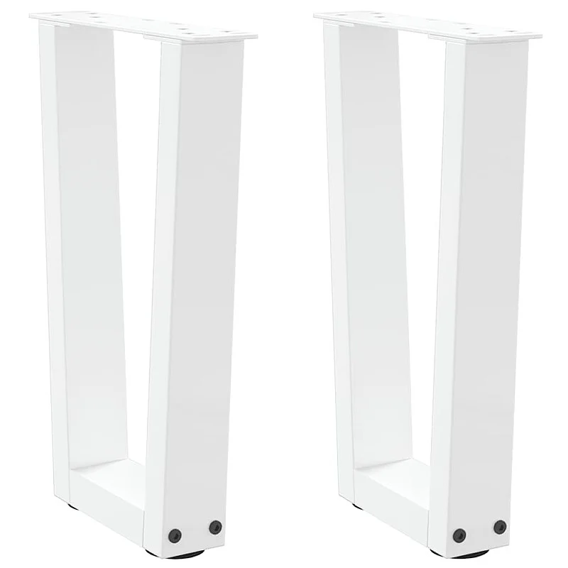Valgomojo stalo kojos V formos 2 vnt Baltos 28x(42-43,3) cm