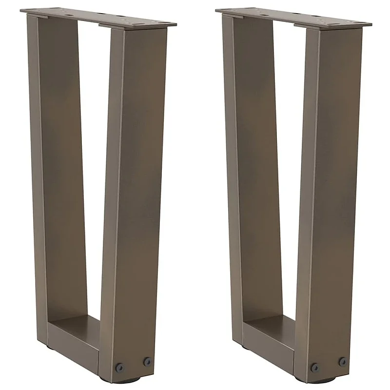 Valgomojo stalo kojos V formos 2 vnt Natūralus plienas