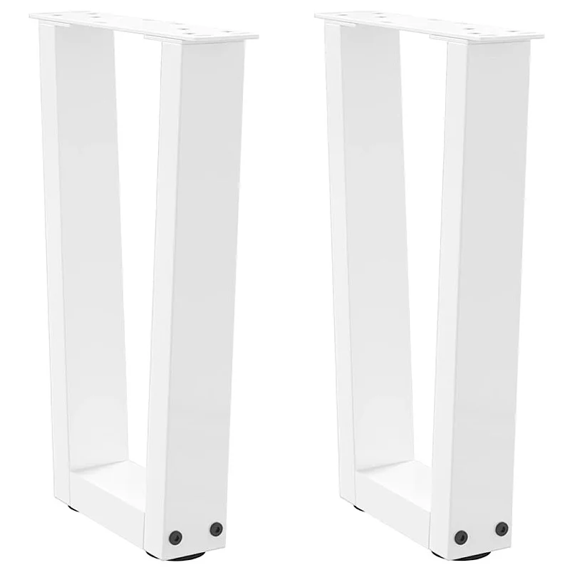 Valgomojo stalo kojos V formos 2 vnt Baltos