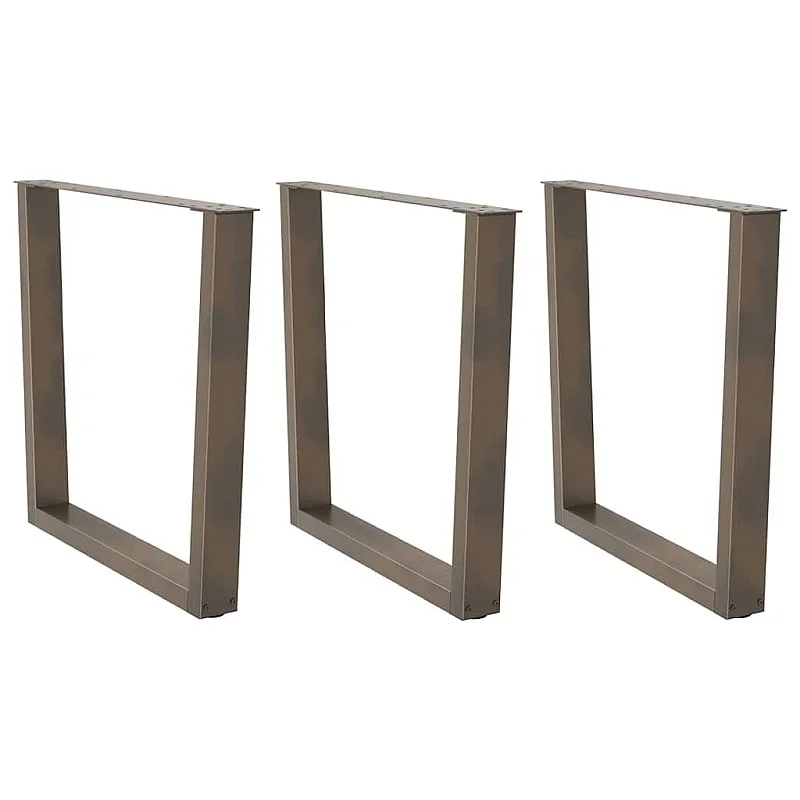 Ēdamistabas galda kājas V-veida 3 gab Dabīgais tērauds