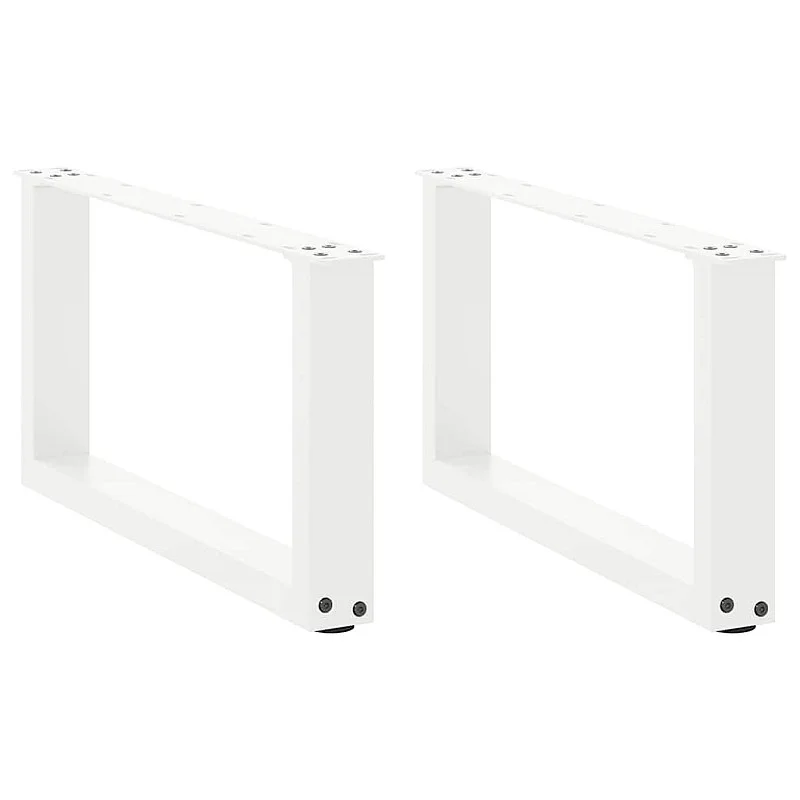 kavos staliuko kojelės U formos 2 vnt Baltos 60x(30-31) cm