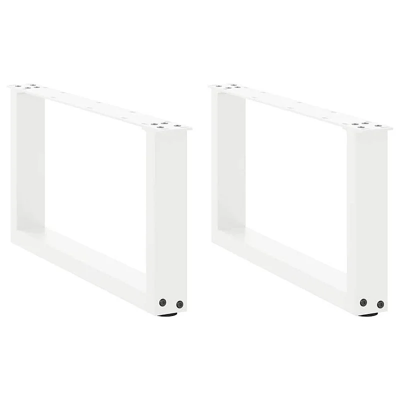 kavos staliuko kojos U formos 2 vnt Baltos 70x(30-31) cm