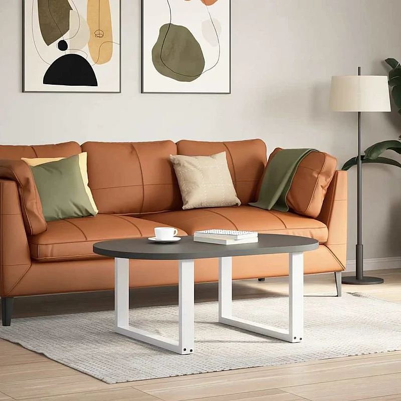 Kavos staliuko kojelės U formos 2 vnt Baltos 70x(42-43) cm Kavos staliuko kojelės U formos 2 vnt Baltos 70x(42-43) cm