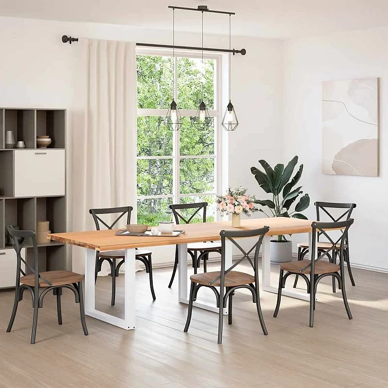 kafijas galdiņa kājas U-veida 3 gab balts 80x(72-73) cm tērauds