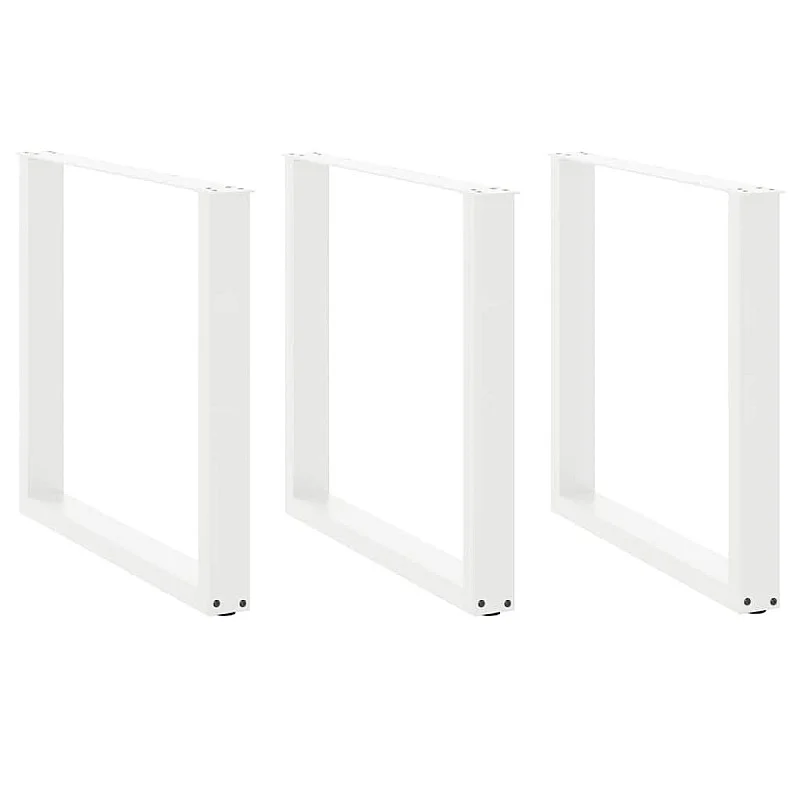 kafijas galdiņa kājas U-veida 3 gab balts 90x(72-73) cm tērauds