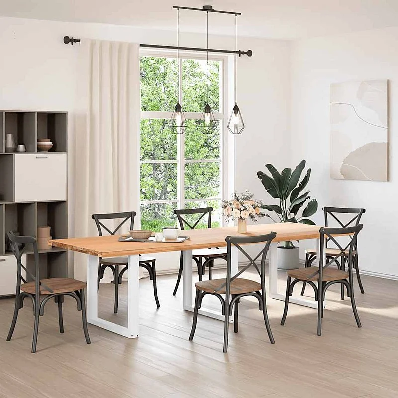 kafijas galdiņa kājas U-veida 3 gab balts 90x(72-73) cm tērauds