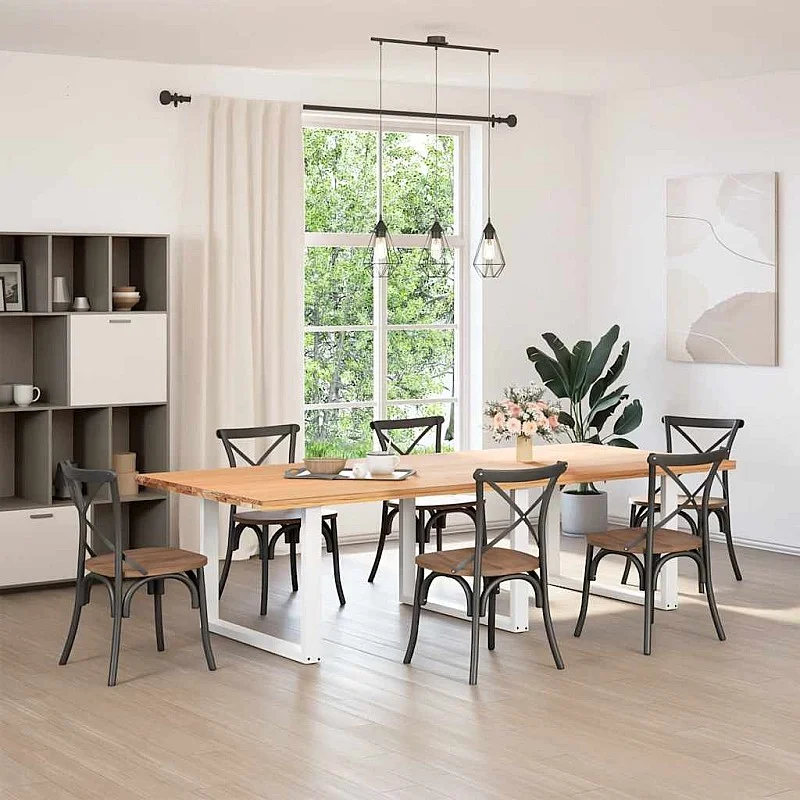 kafijas galdiņa kājas U-veida 2gab balts 100x(72-73) cm tērauds