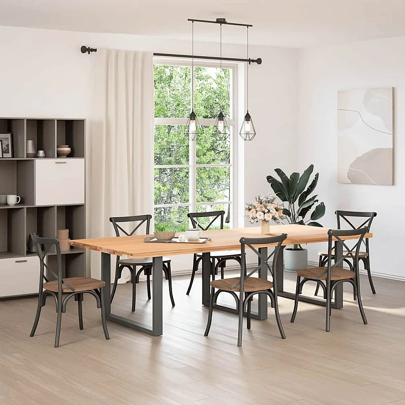 kafijas galdiņa kājas U-veida 2 gab antracītpelēki tērauds