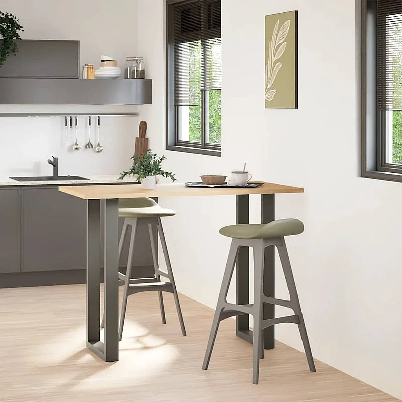 kafijas galdiņa kājas U-veida 2 gab antracītpelēki tērauds